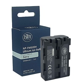 BM Premium NP-FM500H Battery and Charger for Sony Alpha a68, a77II, SLT-A57, SLT-A58, SLT-A65V, SLT-A77V, SLT-A99V, SLT-A200, A300, A350, A450, A500, A550, A560, A580, A700, A850, A900 Cameras