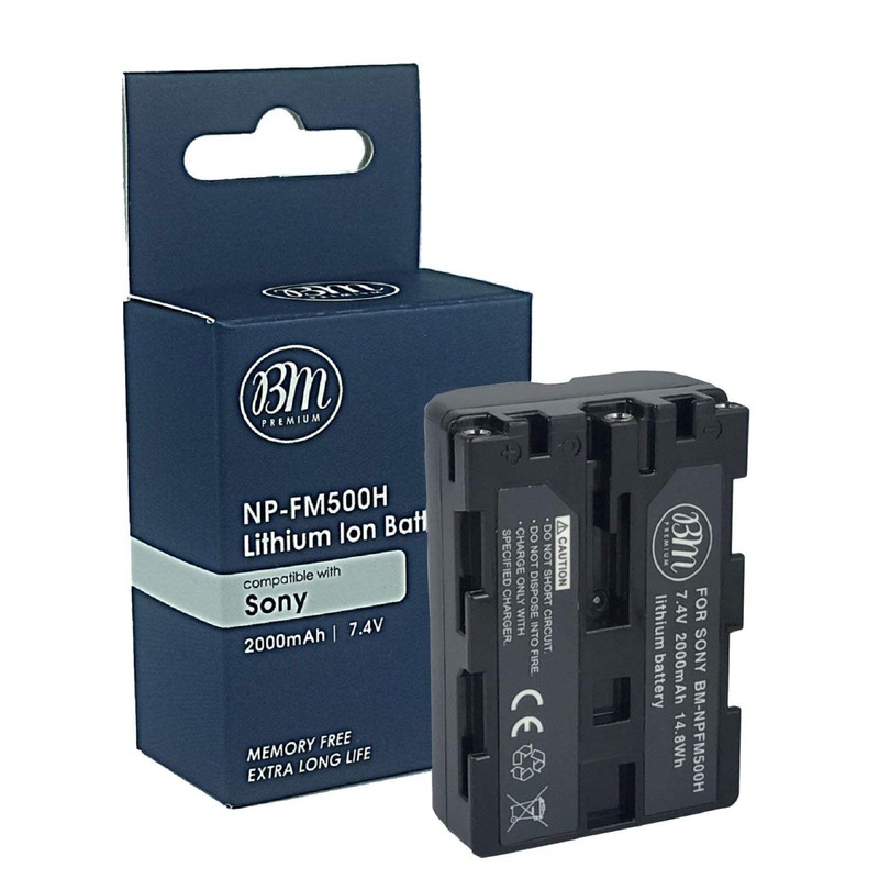 BM Premium NP-FM500H Battery and Charger for Sony Alpha a68,