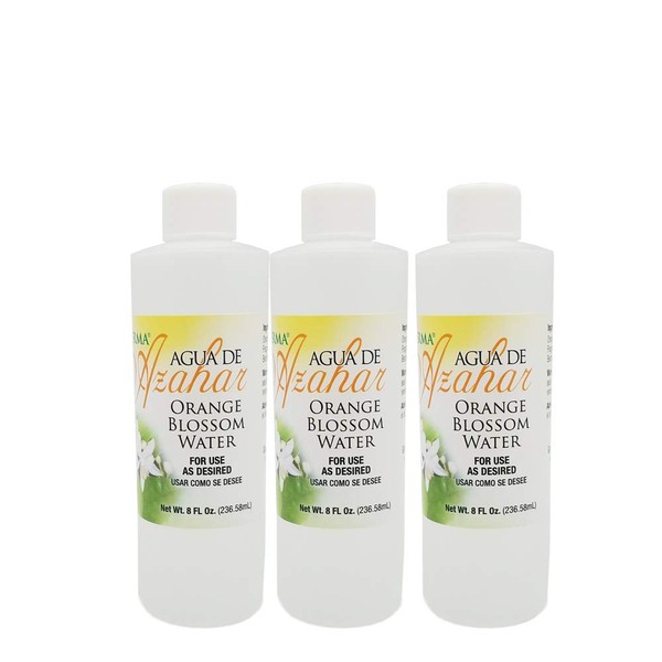 Germa Orange Blossom Water. Sweet and Relaxing Fragrance. Skin Toner, Body Splash or Bath Oil. 8 Fl.Oz. Pack of 3