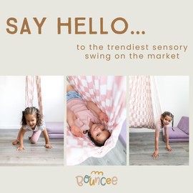 Bouncee Sensory Swing I 55"x60" Indoor or Outdoor Hammock I Special Needs I Autism I Relaxing Calming Pod I Holds up to 200 Pounds I Pink