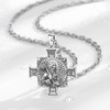 Vito 925 Sterling Silver San Benito Cross Necklace for Women