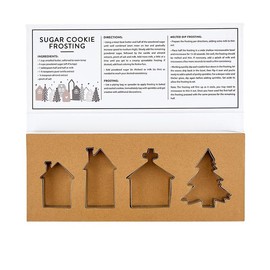 Santa Barbara Design Studio Gift Set Cookie Cutters Cardboard Book Gifts, 4-Pieces, Christmas Village