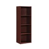Hodedah 4-Shelf Bookcase in Mahogany