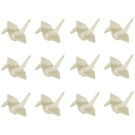 JapanBargain Set of 12 White Porcelain Chopstick Rest Origami Crane Shape 4818