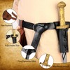 4Pcs Renaissance Accessories,Medieval Viking Renaissance Belt Leather Sword Frog Belt