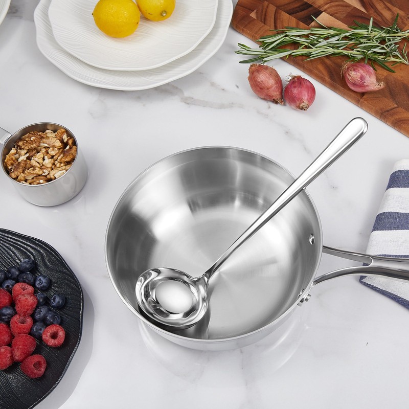 KEAWELL Premium 11" Verona Ladle, 18/10 Stainless Steel, Heavy-Duty with