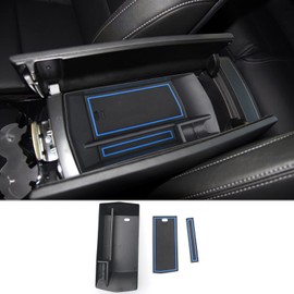 CDEFG CDEFG Mittelkonsole Armlehne Aufbewahrungsbox Kompatibel mit Peugeot 308 SW/Opel Astra L/Citroen C5 X 2021-2023 2024 2025 Armlehnen Organizer Handschuhfach Auto Center Console Tray Zubeh?r (Blau)