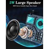 Jazmm Portable Shortwave Radio with 5W Bass Sound, AIR/AM/FM/VHF/SW/WB Worldband