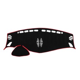 X AUTOHAUX Car Dashboard Cover Compatible for Nissan Murano 2015-2019, Protective Polyester Red Center Console Interior Trim Dash Cover Mat Pad