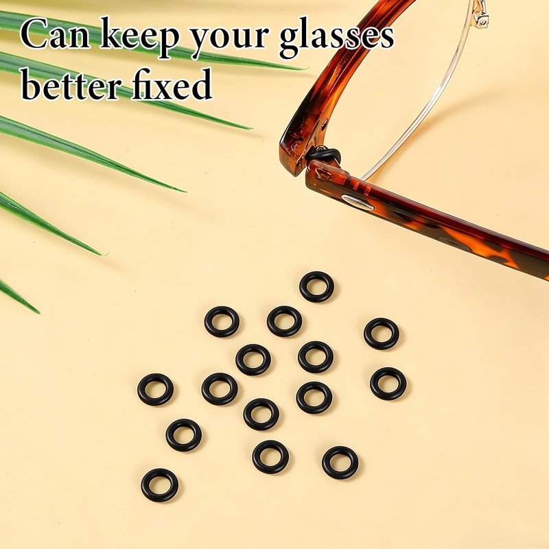 100 Pcs Anti-Slip Rings for Glasses, Silicone Eyeglass Retainers
