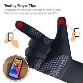 Evolve Water-Resistant Sports Gloves | Adult's or Kid's Sports Gloves | Touchscreen Sensitive | Palm Grip | Football Rugby Cycling Walking - Great For All Sports (Adult Small)