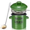 Bacon Grease Container with Strainer - Large 46OZ Kitchen Oil