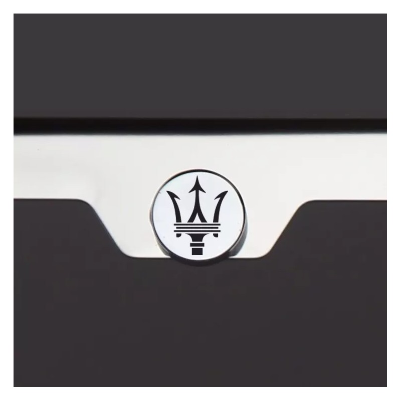 KA T304 SS Stainless Steel Maserati Logo Black Laser Etched