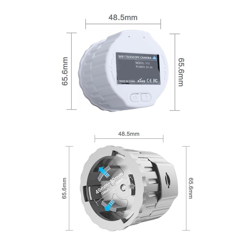 WiFi Wireless Digital Eyepiece 4MP 2K Video Recording Built in