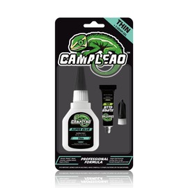 CAMALEAO Thin Super Glue with Extra Gel, 1 oz (28.3 Grams) Super Fast Cyanoacrylate (CA) Glue, 2610 PSI High Strength Instant Adhesive for Plastic, Wood, Fast Bonding, General Home Repair