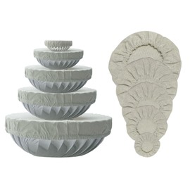 Reusable bowl covers for bread proofing cover, 5Pcs 12/10/8/6/4 Inch banneton liner sourdough cover for proofing bowl covers, bread basket liner long-lasting freshness, lids for food fruits storage