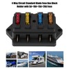 Fuse Holder Dustproof Fuse Block Black 1-40A Medium Blade for