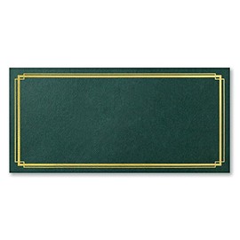 PaperDirect Green Embossed Gold Foil Border Gift Certificate Jackets, 4.5 Inches High x 9.5 Inches Wide, 25 Count, for School, Work, Appreciation Awards