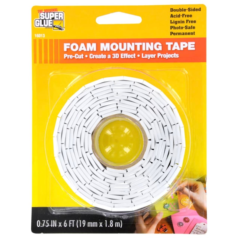 1 Roll ¾” X 6 FT Super Glue Pre-Cut Double