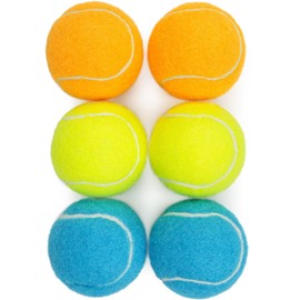 Prime Pets Tennis Balls for Dogs 6 Pack 2.5”, Durable Dog Toys for Training, Fetch & Outdoor Play, Squeaky Balls for Dogs Small and Medium with High Bounce, Interactive Pet Fetch Ball