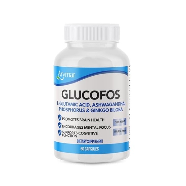 Arymar Glucofos L-Glutamic Acid, Ashwagandha, Ginkgo Biloba & Phosphorus Brain