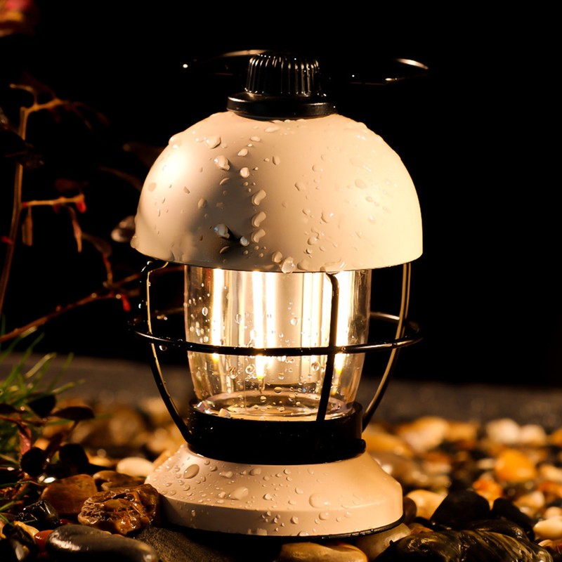 2000mAh LED Camping Lantern Retro Rechargeable Camping Lights Portable Tent