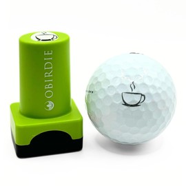 Obirdie Self-Inking Golf Ball Stamp | Chic & Fun Golf Ball Stamper | Fast-Drying, Waterproof Golf Ball Marker Stamp | Reusable Golf Accessories for Women | Golfer Gifts | Golf Gadgets (Coffee Cup)