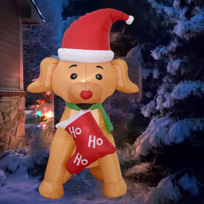1.5M Christmas Inflatable Dog Led Light Model for Indoor Outdoor