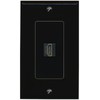 1 Port HDMI Wall Plate-1 Gang Black/Black