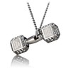 Shields of Strength Women's Crystal Dumbbell Necklace - Phil 4:14