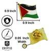 3 Pack Palestine Flag Pins - Metal National Palestinian Flag