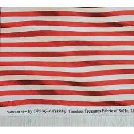 Timeless Treasures HWANG PATRIOTIC Cotton Fabric Red White TIMELESS TREAS Lady Liberty BY THE YARD