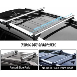 AUTOXBERT 7.9-43.3in Universal Roof Rack Cross Bar Luggage Carrier With Anti-theft Lock US
