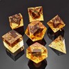Bescon Crystal Clear (Unpainted) Sharp Edge DND Dice Set of