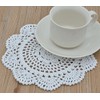 SouthMage 12 Hand Crochet White Round Lace Doilies Lot for