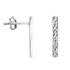 SOFIA MILANI - Women's Earrings 925 Silver - Hammered Bar