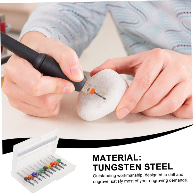 TEHAUX 3sets Tungsten PCB Drill Bit Jewelry Engraving and Circuit