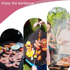 BBQ Grill Mat for Gas Grill, Non-Stick Grill Mats Teflon Baking Mat Reusable Baking Mats Grill Plate for Gas Grill and Charcoal, Electronic Grill, Oven, Heat Resistant