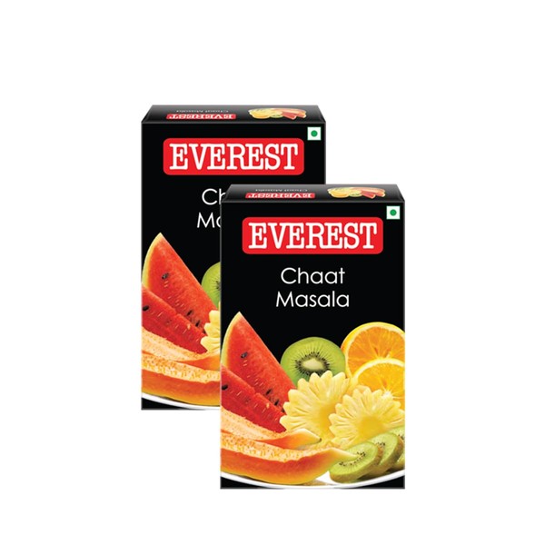 Everest Various Seasoning Masala Powder - A Mixture of Spices Adds Taste - Aromatic & Enhances the flavor of the meal - Simplifies & Speeds Up The Cooking Process (Chaat Masala 50g, Pack of 2)