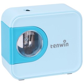 tenwin Portable Electric Pencil Sharpener, Pencil Sharpeners Battery Operated, Tungsten Steel Blade to Fast Sharpen, Kids Pocket Sharpener, Fit to 6-8mm No.2/Colored Pencils, School/Office/Home (Blue)