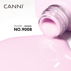 CANNI CANNI Light Pink Gel Nail Polish, 1Pcs Baby Pink Gel Polish Soft Pale Pink Color Nail Polish Gel High Gloss Soak Off U V Gel Nail French Nail Manicure Salon DIY