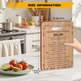 Gifts for Mum from Daughter Son - Bamboo Cutting Board,Mothers Day Gifts for Mum, Mum Birthday Christmas Gifts for Mum, Best Mum Christmas Birthday Presents