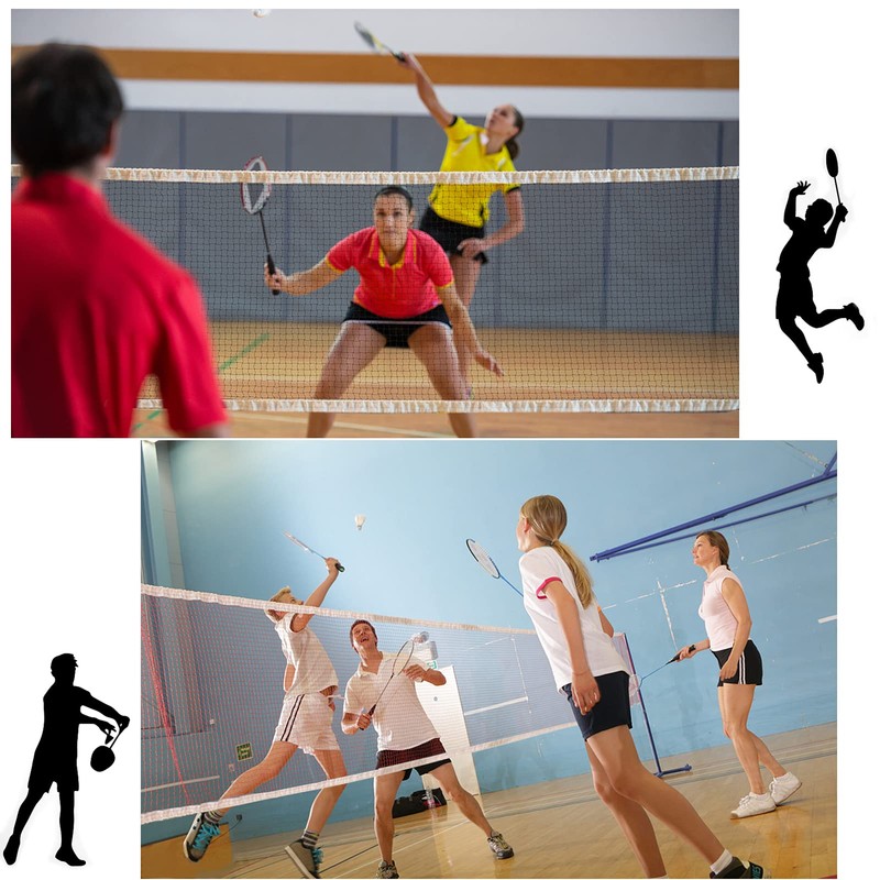 DOURR Badminton Tournament Net with Rope Cable (20 FT x