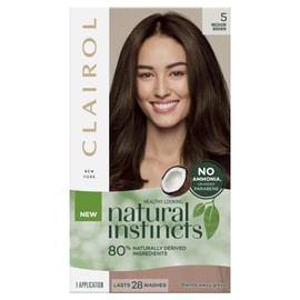 Clairol Natural Instincts Semi-Permanant Hair Colour, 5 Medium Brown, Ammonia Free, Natural Hair Colour