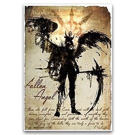 Fallen Angel, a study of angels and demons, dark horror art