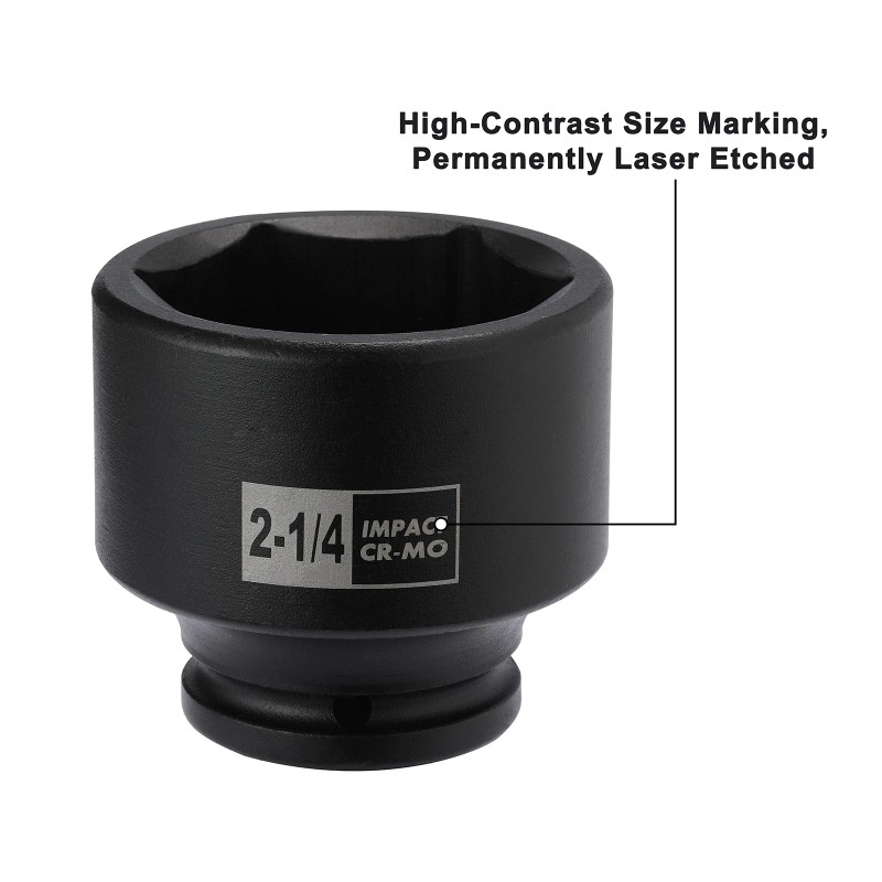 Focus Tool 9PCS 3/4" Drive Spindle Axle Nut Impact Socket