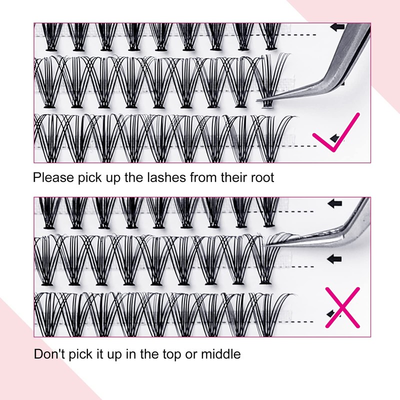 Cluster Lashes 20D DIY Eyelash Extension C D Curl Individual