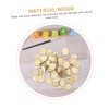 Levemolo 100pcs Hexagon Shape Wood Slices DIY Craft Material Smooth