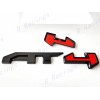GMC 1PC Gloss Black Red Rear Tailgate AT4 OVERLAY Emblems