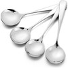 Soup Spoon, 4 Pcs Stainless Steel tablespoons, Heavy Duty Round
